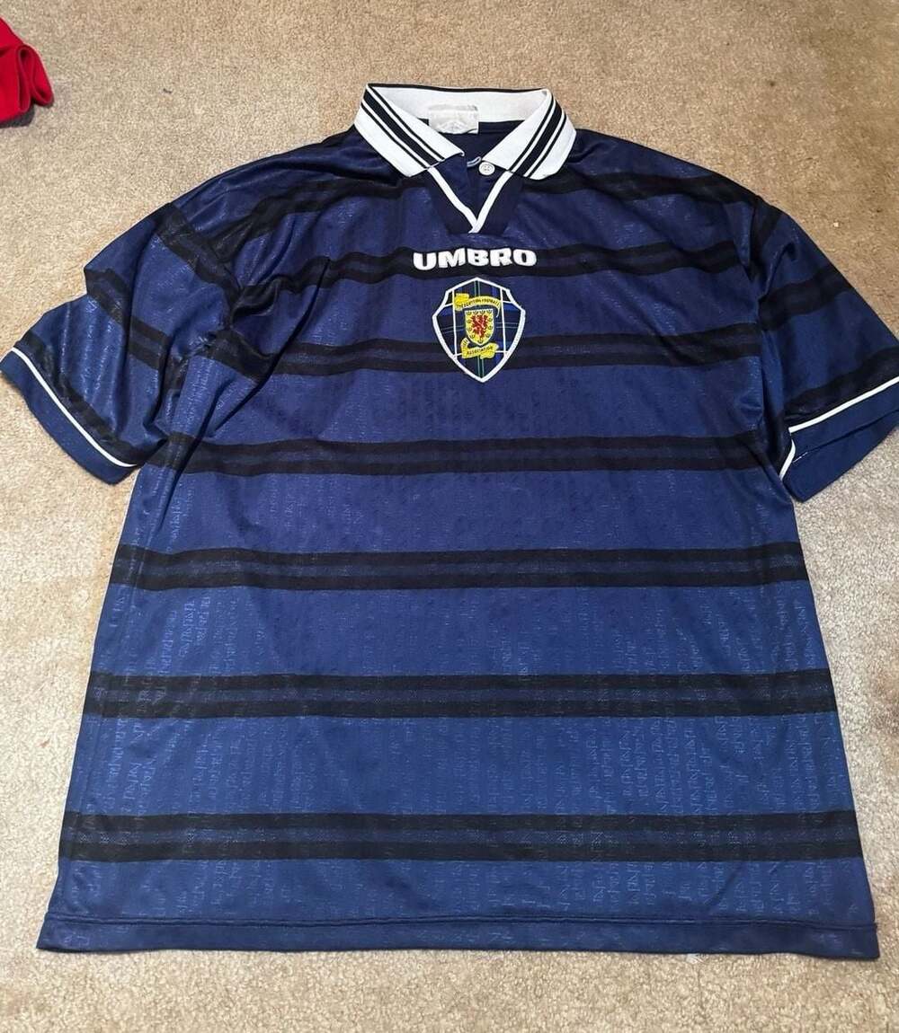 SCOTLAND 1998 2000 HOME SHIRT FOOTBALL SOCCER JERSEY UMBRO MENS SIZE XL